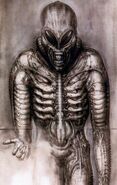 Concept art of the Alien with eyes.