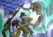 Firing on escaping Xenos.