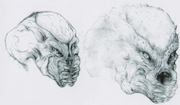 Early Predator face concepts by Stan Winston.