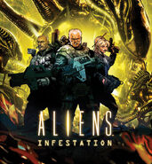 Cover art to the video game Aliens: Infestation by Chris Bachalo.