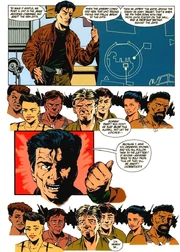 Henry gives a 'motivational speech' to his squad.