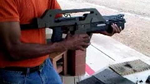 ALIENS Pulse Rifle M41-A, the real deal, full auto and shoots real bullets video 1