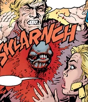 The Goreburster bursting out of Darryl.