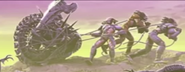 The Freed Queen, being taken captive by Predators.