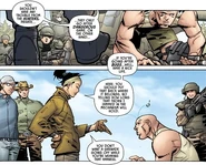 Machiko humiliating a marine.