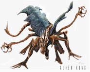 Concept art of a King Alien, by Scott Pikulski, from Aliens: Extermination.[3]