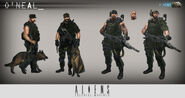 Individual O'Neal concept art (note the dog).