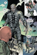 The Engineer emerges from stasis in front of a cautious Indelicato.