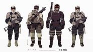 Concept art of Seegson security, originally 'Seegson Private Guards.'