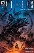 Cover to Aliens: Dust to Dust issue 1 by Gabriel Hardman.