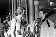 Remar and James Cameron on the Aliens set.[3]