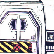 The Semiotic Standard symbol for Hazard/Warning as seen in the 1998 comic book series Aliens: Survival.