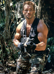 Dutch Schaefer, Human warrior and survivor of an early Yautja hunt.