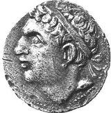 A portrait of Hasdrubal on a coin.