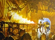 Storming her way through the hive.