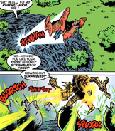 A.T.A.X. launches the guard and blasts the Ovomorphs.