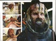 The mutated Fifield's make up and prosthetics.