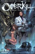 Cover to Overkill: Witchblade/Aliens/Darkness/Predator issue 1 by Clarence Lansang and Dan Kemp