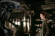 Production still of The Alien.