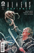 Hollis as she appears on the front cover to issue 7 of Aliens: Defiance.