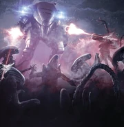 CMOMMOX.png (76 KB) A MOX slaughtering a horde of Xenos, from the Colonial Marines Operations Manual.