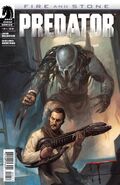 Galgo, as he appears alongside Ahab in the front cover of Predator: Fire and Stone #1.