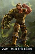 Dutch, as he appears in Prodos Games AvP: The Hunt Begins.