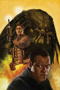 Royce (center) with Noland and a Predator on issue 3's cover.