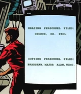 Church's name on a terminal from Aliens: Colonial Marines.