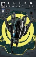 The Drone as it appears on the front cover to the Alien: Isolation comic.