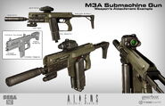 Concept art of the "M3A Submachine Gun"