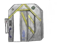 Concept art of the door to the greenhouse lab.[6]