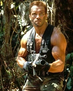 Schwarzenegger as Dutch in Predator.