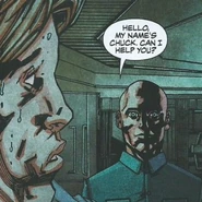 Chuck looming over Clark.