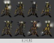 Aliens: Colonial Marines concept art of a Power Loader.