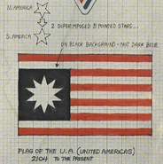 Concept sketch of the United Americas flag, by Ron Cobb.