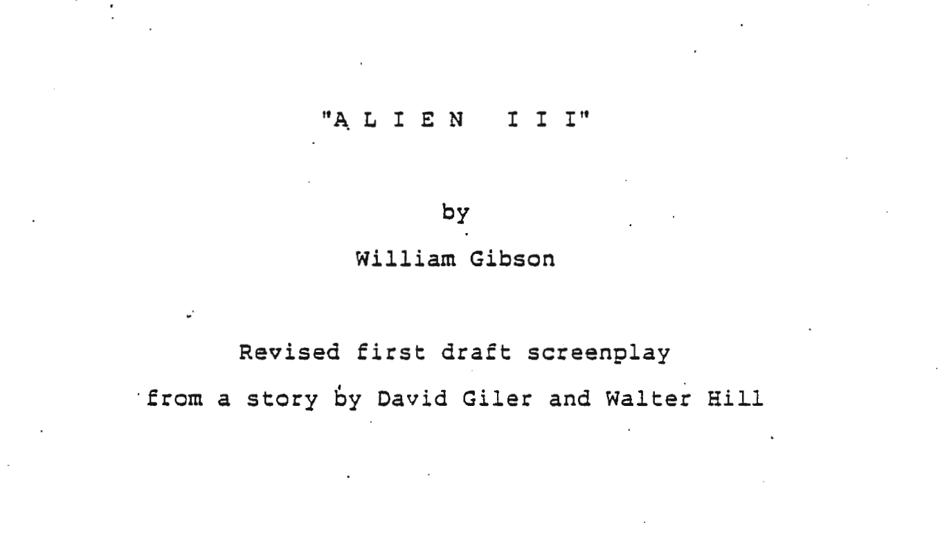 Alien III (William Gibson)  Xenopedia  Fandom