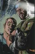 O'Neal, alongside 'Doc' as he appears in Aliens: Colonial Marines - No Man Left Behind.