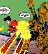 Ripley and A.T.A.X. fight Mantis Aliens.