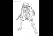 Predator concept art for the game.