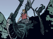 A dead Xenomorph after coming in contact with the mold.