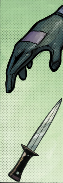 Tamara dropping her knife.