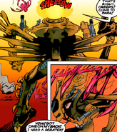 A.T.A.X. is ambushed by one of the Giant Facehuggers.