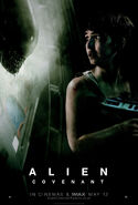 Daniels in a promotional poster for Alien: Covenant.