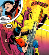 Ripley frees herself with her flamethrower.