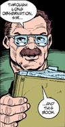 Captain McQuaid holding Newt's diary in Aliens: The Alien.