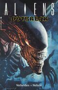Bolton's cover art for the Aliens Library Editions series; Vol. 1: Outbreak
