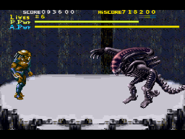 Gorilla Alien in Alien vs Predator (SNES).