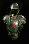 A replica of Hicks' armor made by English.[11]