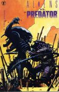 Cover to Aliens vs. Predator issue 0 by Mike Mignola.